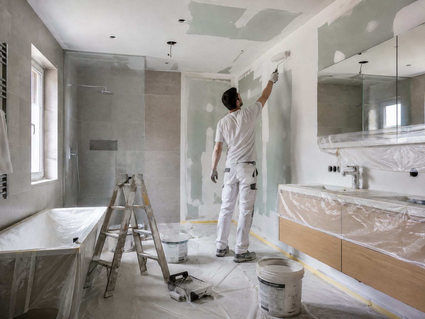 Rénovation complète — chantier réalisé par TDH Peinture en Moselle