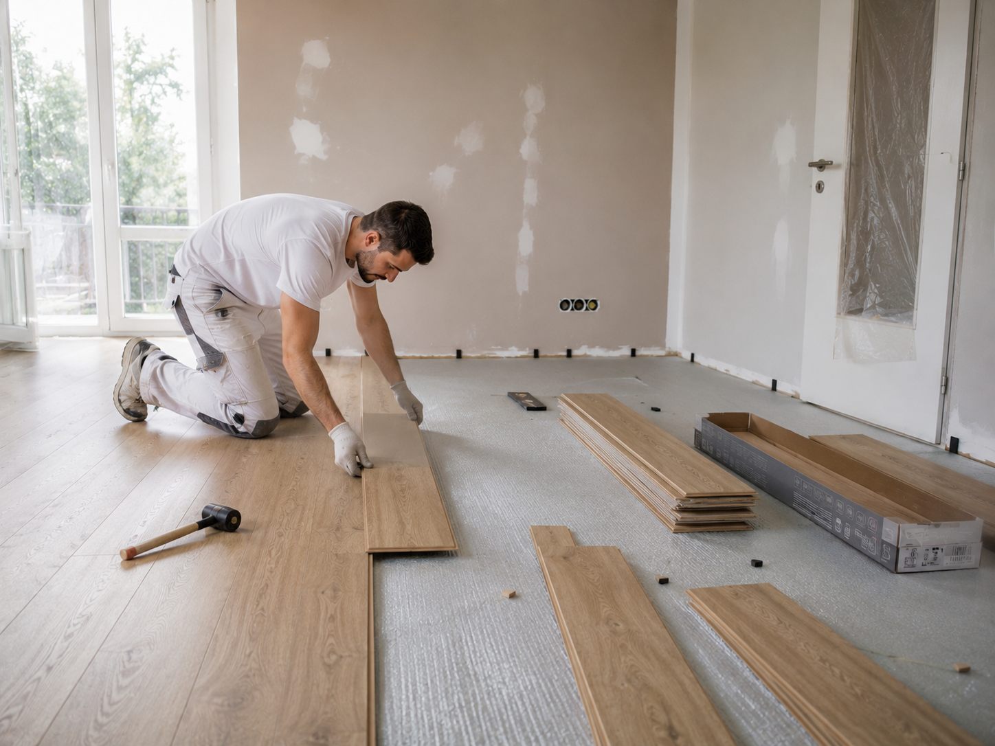 Revêtements de sol — chantier réalisé par TDH Peinture en Moselle