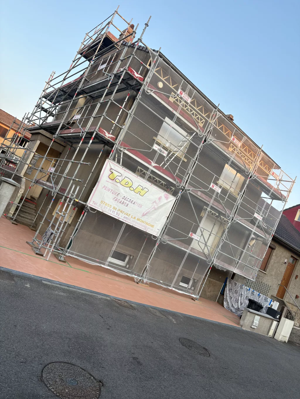 Montage de l’échafaudage Préparation et lavage